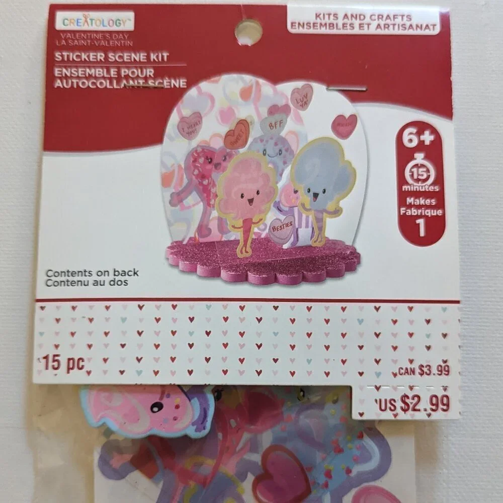 NWT Lot 9 Valentine Galentine Day Crafts Balloon Stickers Bundle Michael's Party